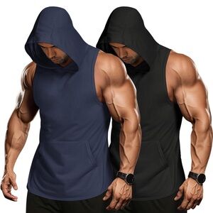 NWT F21 Athletic Sleeveless Hoodie Bundle of 2 Size Large